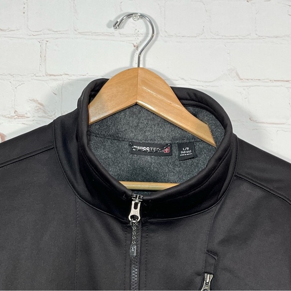 Swiss Tech Jacket Mens Large 42-44 Full Zip Fleece Lined Zip Pocket Heavyweight - Picture 3 of 11